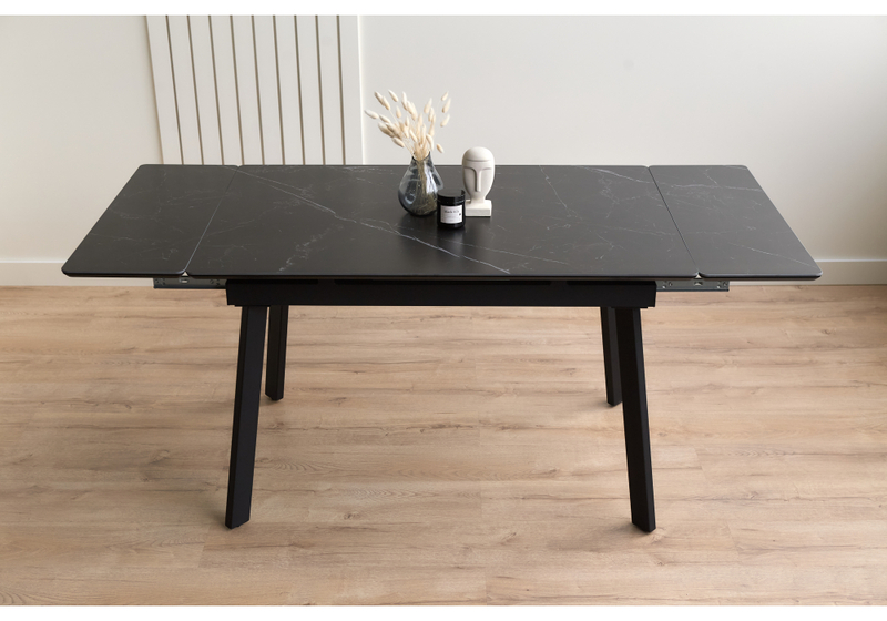 Керамический стол, Норман 120(180)х80 shakespeare black / черный