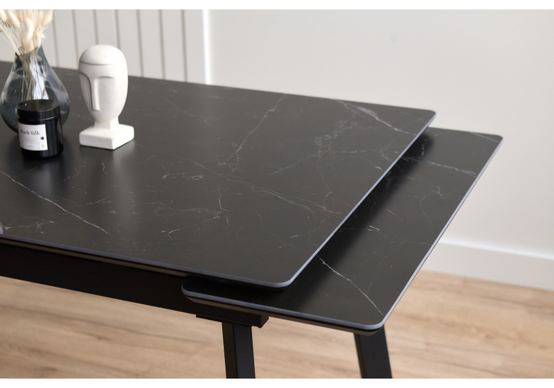 Керамический стол, Норман 120(180)х80 shakespeare black / черный