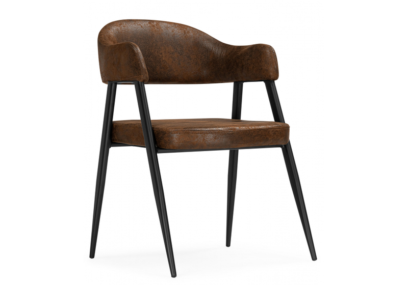 Стул на металлокаркасе, Twin brown / black