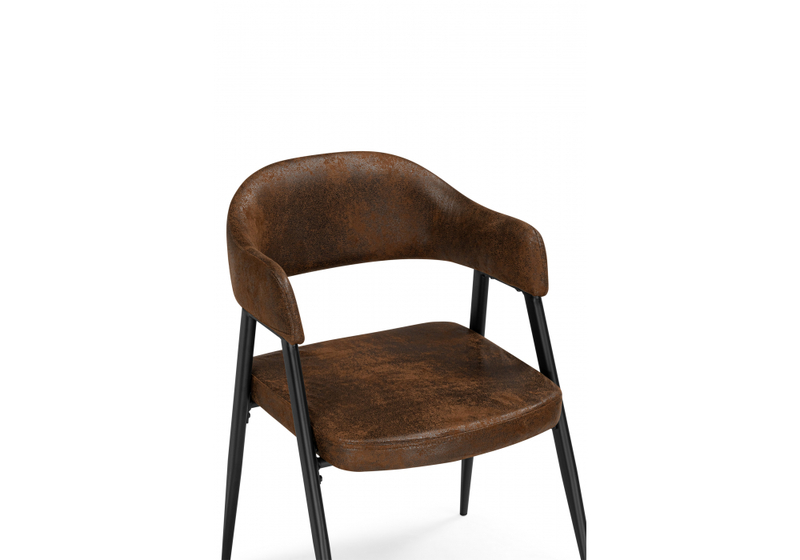 Стул на металлокаркасе, Twin brown / black