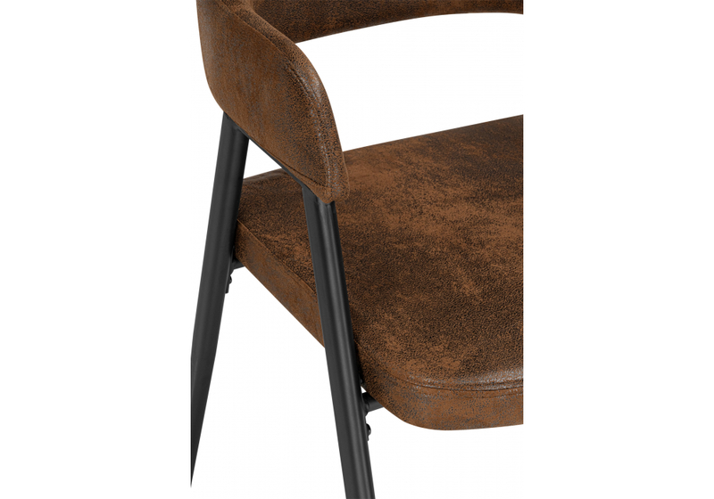Стул на металлокаркасе, Twin brown / black
