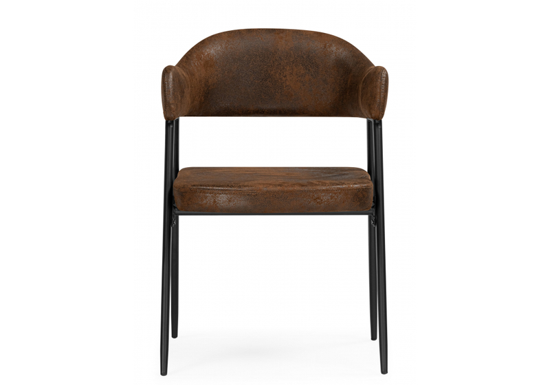 Стул на металлокаркасе, Twin brown / black