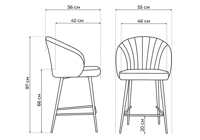 Барный стул, Бэнбу marseille 2 / черный