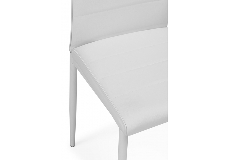 Стул на металлокаркасе, DC2-001 искусственная кожа белый / белый