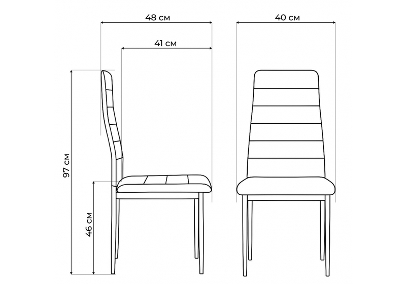Стул на металлокаркасе, DC2-001 искусственная кожа белый / белый