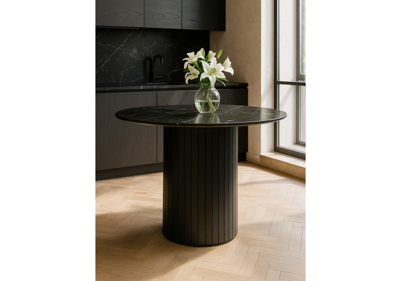 Керамический стол, Гравент 90 черный мрамор shakespeare black / черный