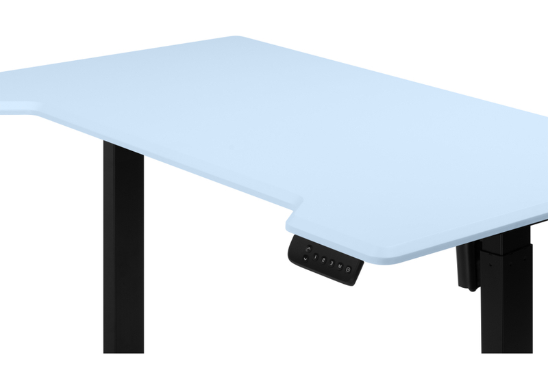 Компьютерный стол, Маркос 140х80 голубой / черный