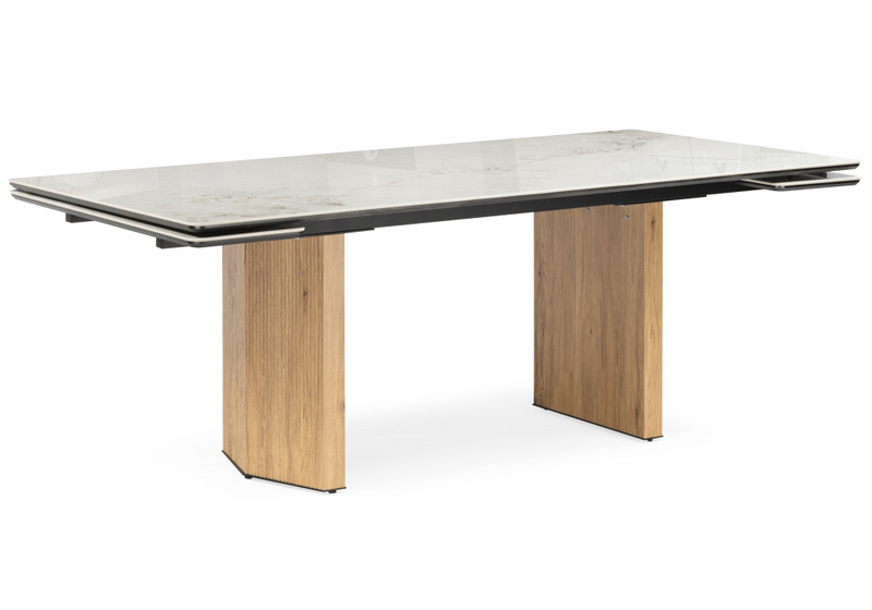 Керамический стол, Монерон 200x100 brecha crema elegance / дуб монтана