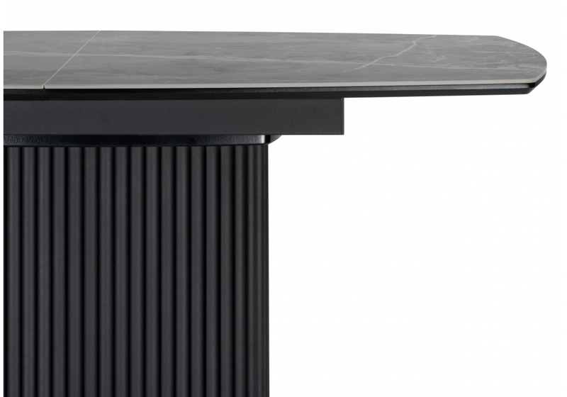 Керамический стол, Фестер 160(205)х90 larka grey / черный