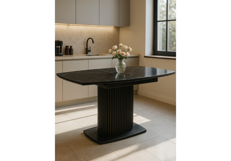 Керамический стол, Фестер 160(205)х90 shakespeare black / черный