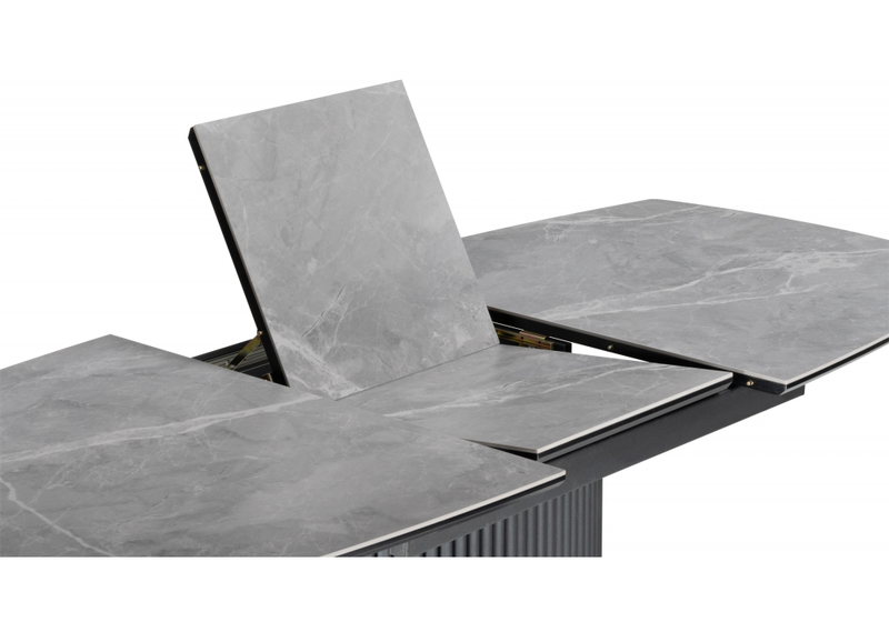 Керамический стол, Фестер 140(180)х80 larka grey / черный