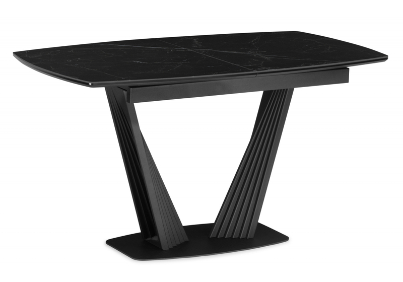 Керамический стол, Вейл 160(205)х89 черный мрамор shakespeare black / черный