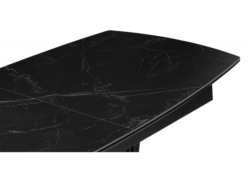 Керамический стол, Вейл 160(205)х89 черный мрамор shakespeare black / черный