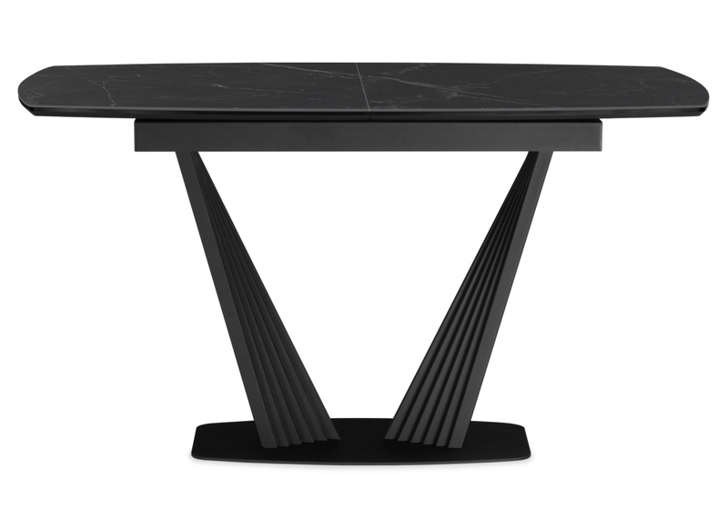 Керамический стол, Вейл 160(205)х89 черный мрамор shakespeare black / черный