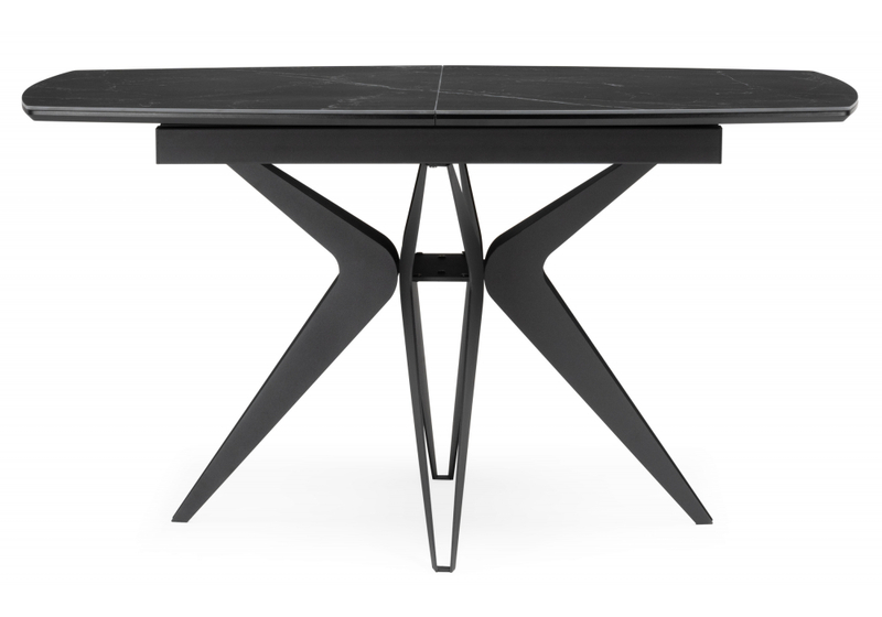 Керамический стол, Риполь 160(205)х89 черный мрамор shakespeare black / черный