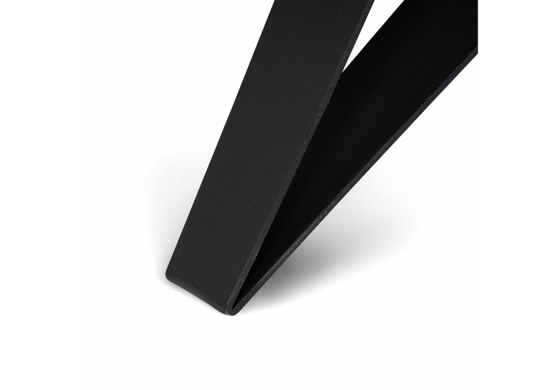 Стол стеклянный, Блэкберн 140(200)х80 кристл белый мрамор / черный