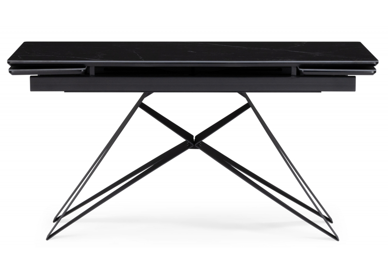 Керамический стол, Блэкберн 140(200)х80 черный мрамор shakespeare black / черный