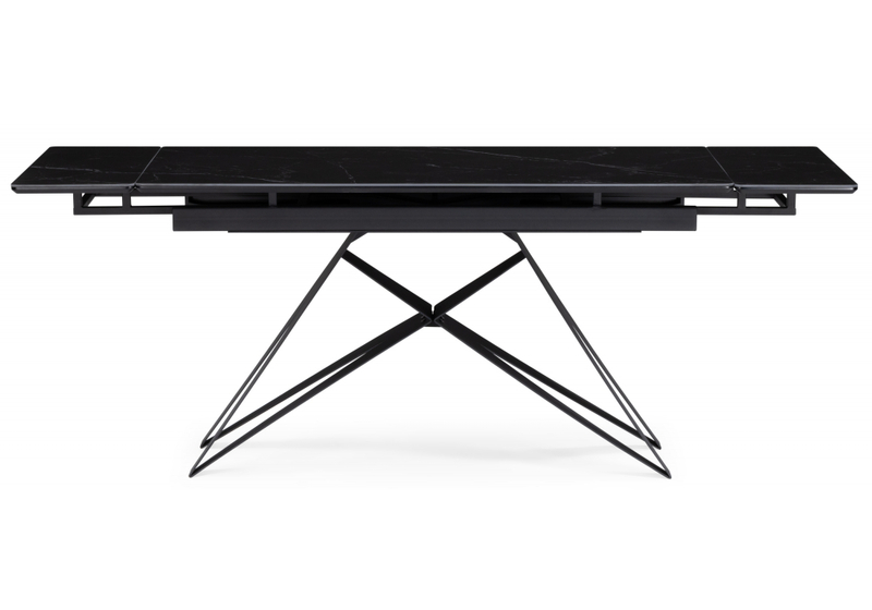 Керамический стол, Блэкберн 140(200)х80 черный мрамор shakespeare black / черный