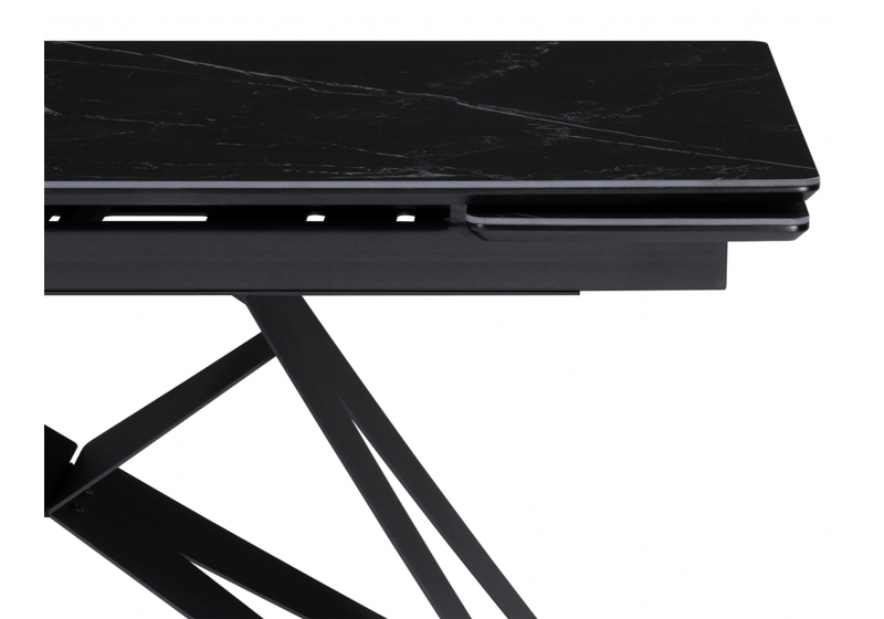 Керамический стол, Блэкберн 140(200)х80 черный мрамор shakespeare black / черный