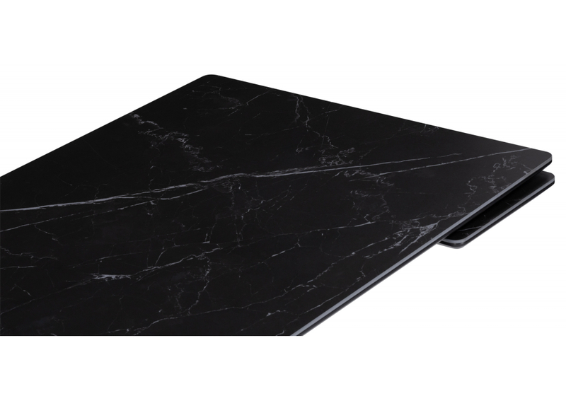 Керамический стол, Блэкберн 140(200)х80 черный мрамор shakespeare black / черный
