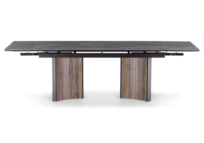 Керамический стол, Саливан 180x90 nero marquina / дуб бомонд лофт