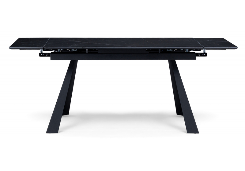 Керамический стол, Маунт 140x80 черный мрамор / черный