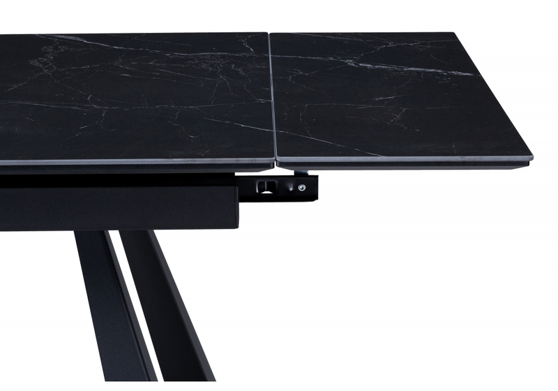 Керамический стол, Маунт 140x80 черный мрамор / черный