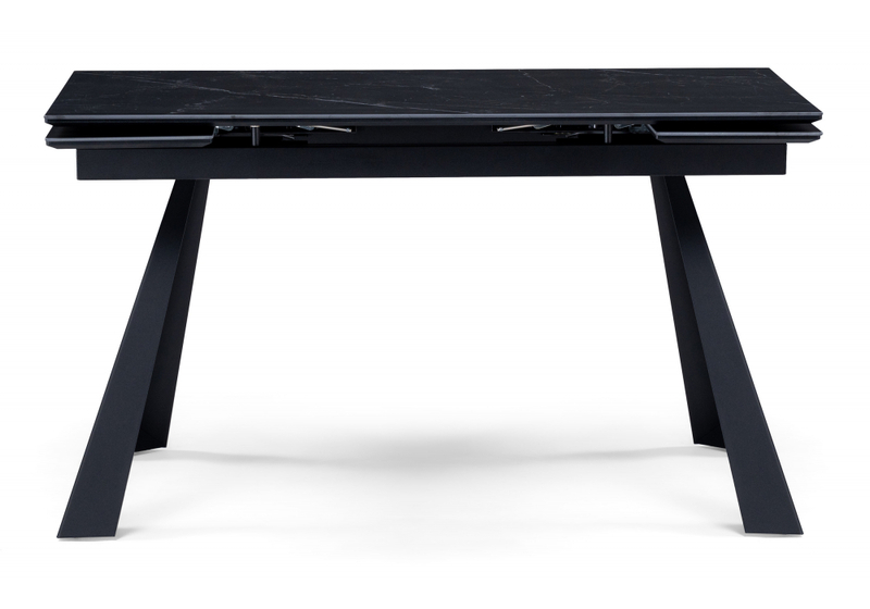 Керамический стол, Маунт 140x80 черный мрамор / черный