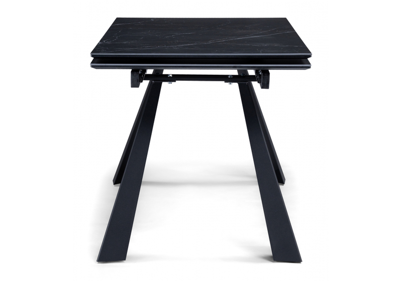 Керамический стол, Маунт 140x80 черный мрамор / черный