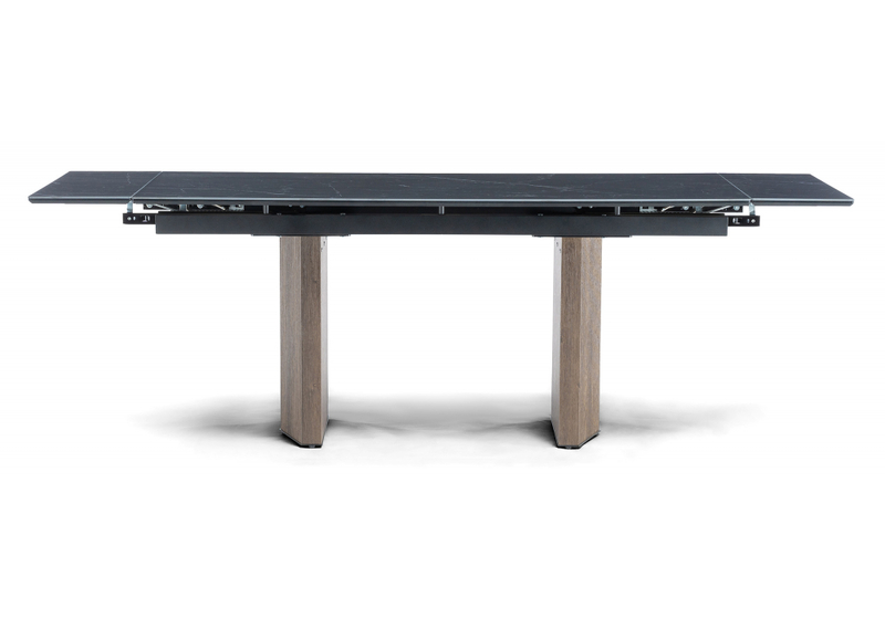 Керамический стол, Монерон 180(240)x90 shakespeare black / орех кантри