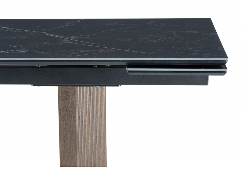 Керамический стол, Монерон 180(240)x90 shakespeare black / орех кантри