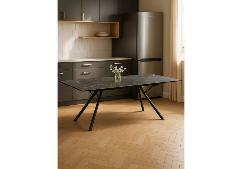 Керамический стол, Ворен 180(240)x90 nero markina / черный