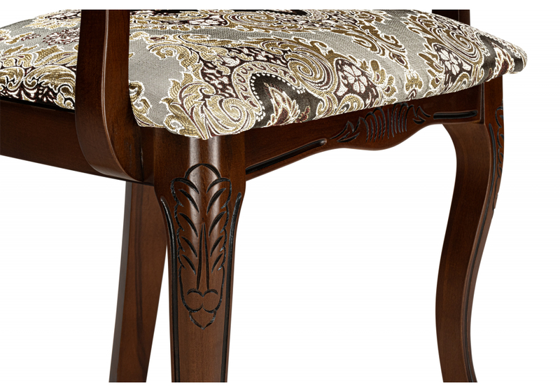 Стул деревянный, Bronte муса чёрная вишня / патина