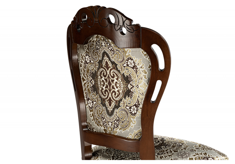 Стул деревянный, Bronte муса чёрная вишня / патина