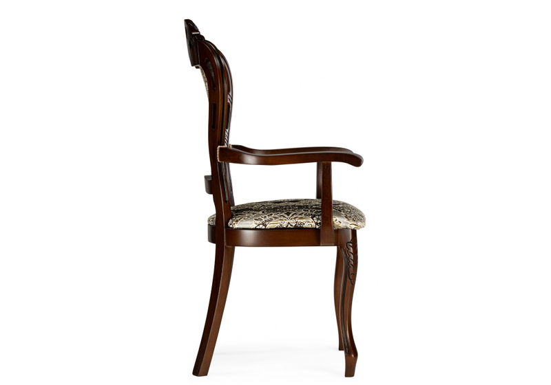 Стул деревянный, Bronte муса чёрная вишня / патина