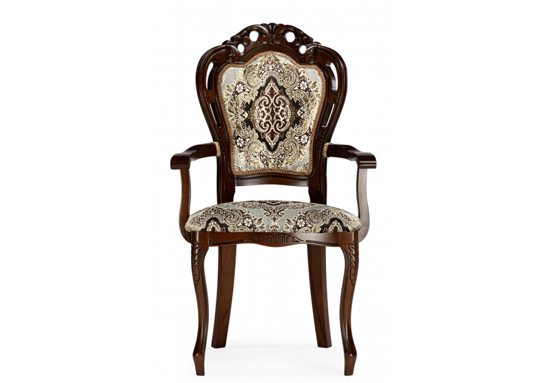 Стул деревянный, Bronte муса чёрная вишня / патина