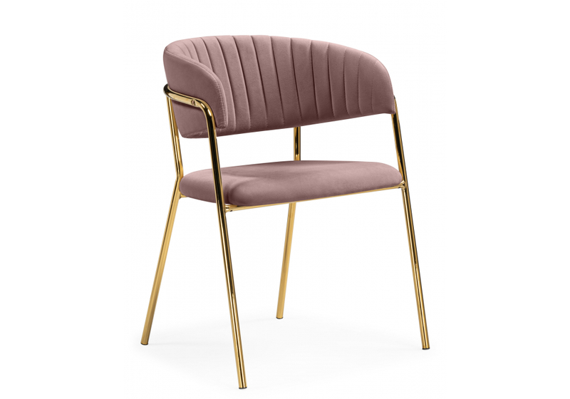 Стул на металлокаркасе, Kamelia светло-фиолетовый / золотой
