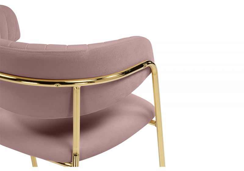 Стул на металлокаркасе, Kamelia светло-фиолетовый / золотой