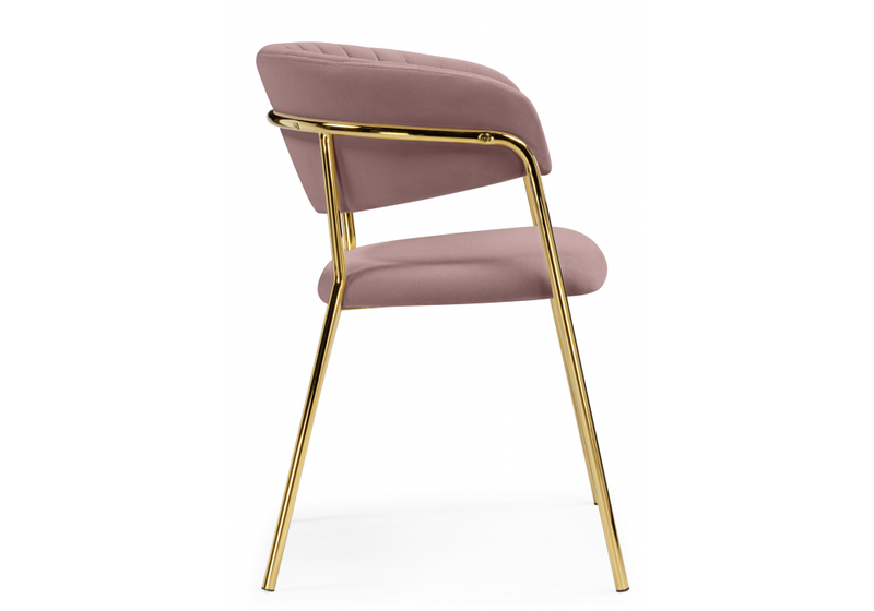 Стул на металлокаркасе, Kamelia светло-фиолетовый / золотой