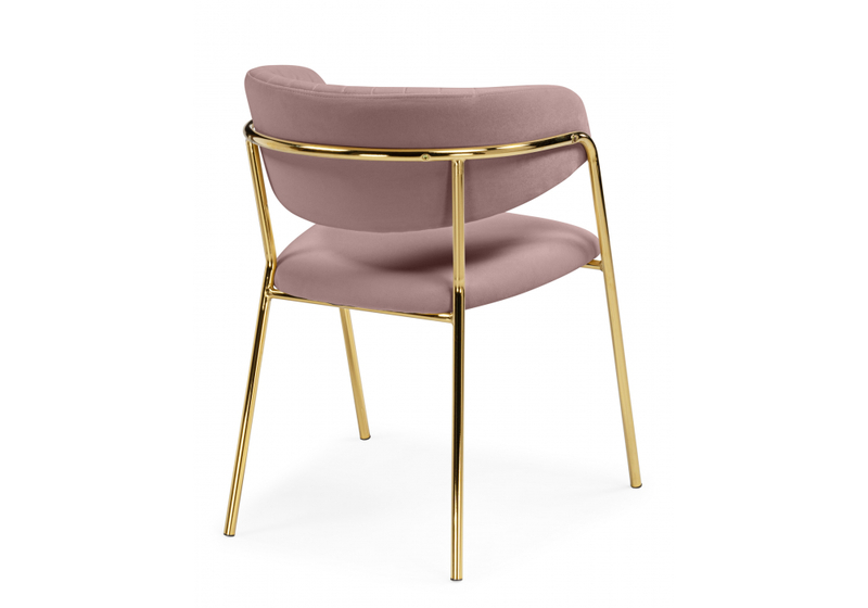 Стул на металлокаркасе, Kamelia светло-фиолетовый / золотой