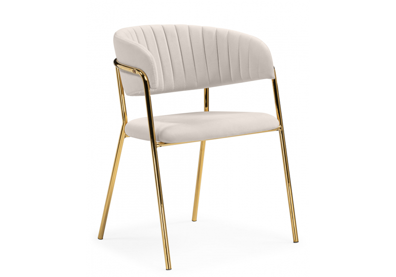 Стул на металлокаркасе, Kamelia бежевый / золотой