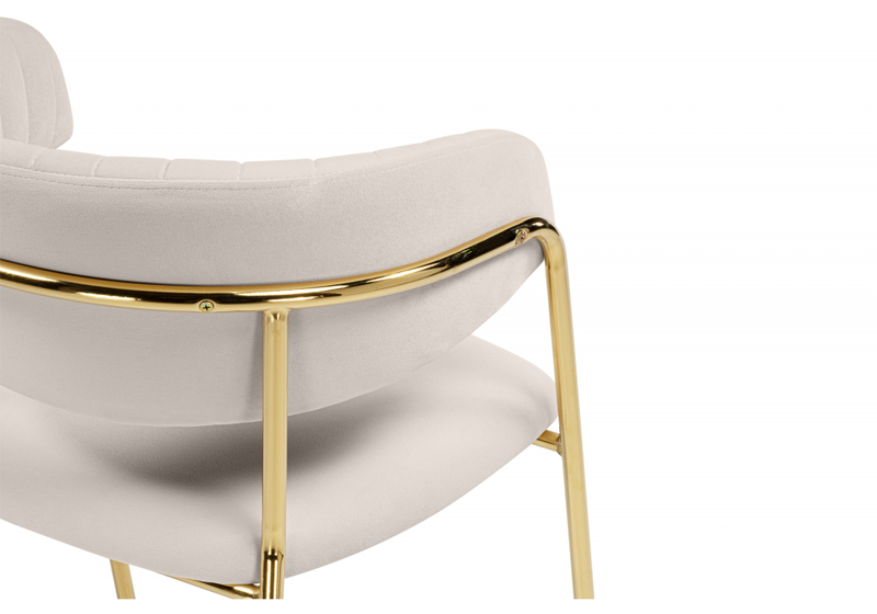 Стул на металлокаркасе, Kamelia бежевый / золотой