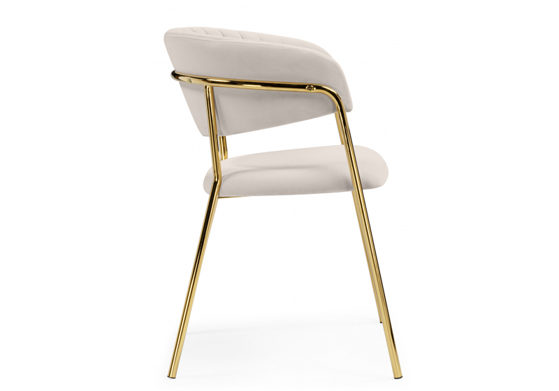 Стул на металлокаркасе, Kamelia бежевый / золотой