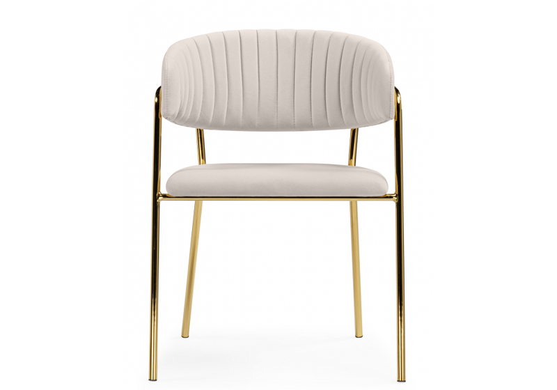 Стул на металлокаркасе, Kamelia бежевый / золотой