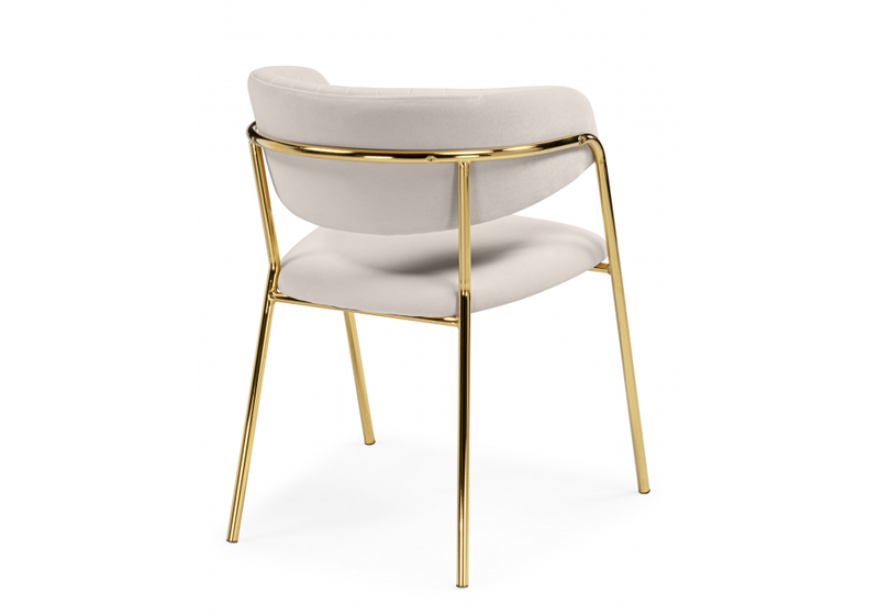 Стул на металлокаркасе, Kamelia бежевый / золотой