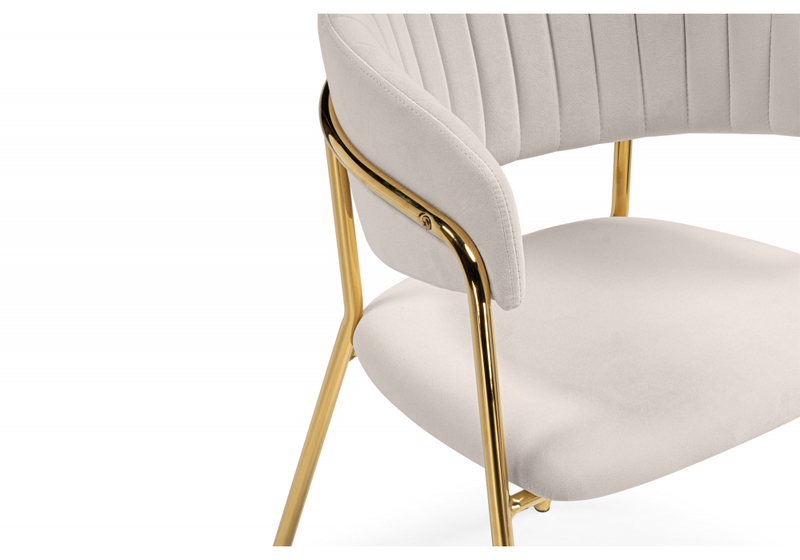 Стул на металлокаркасе, Kamelia бежевый / золотой