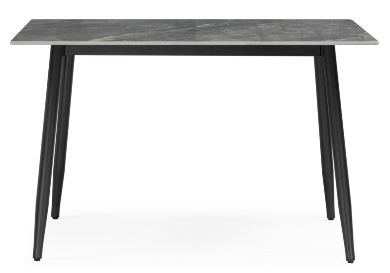 Керамический стол, Rion 120 серый мрамор / черный