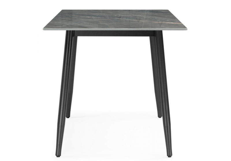 Керамический стол, Rion 120 серый мрамор / черный