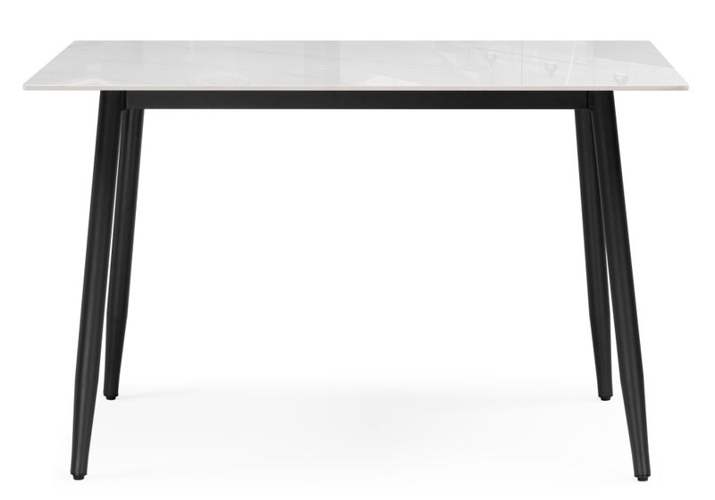 Керамический стол, Rion 120 белый мрамор / черный