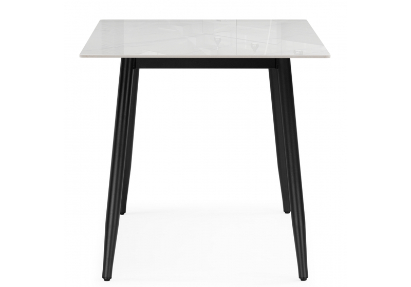 Керамический стол, Rion 120 белый мрамор / черный